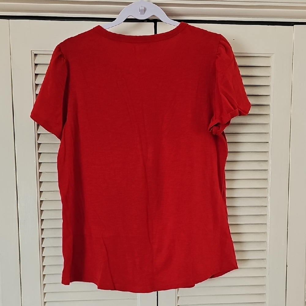 Red Women's Top - Picture 4 of 4